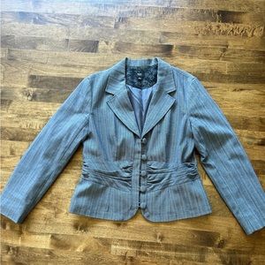 Massimo women’s grey blazer, pretty waist detail, XL